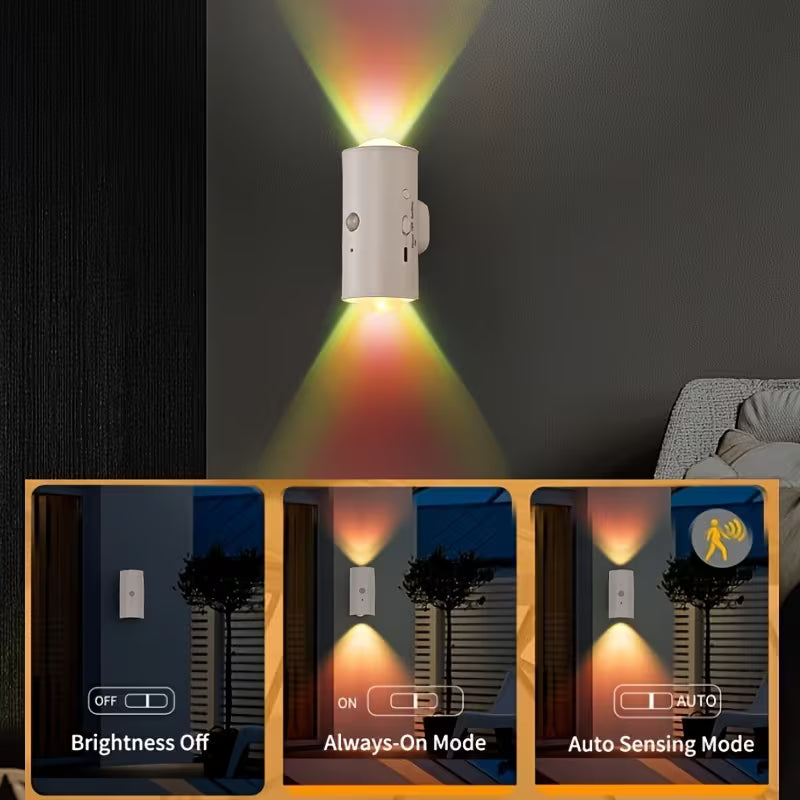 LED RGB Wall Light with Motion Sensor – Indoor/Outdoor Use