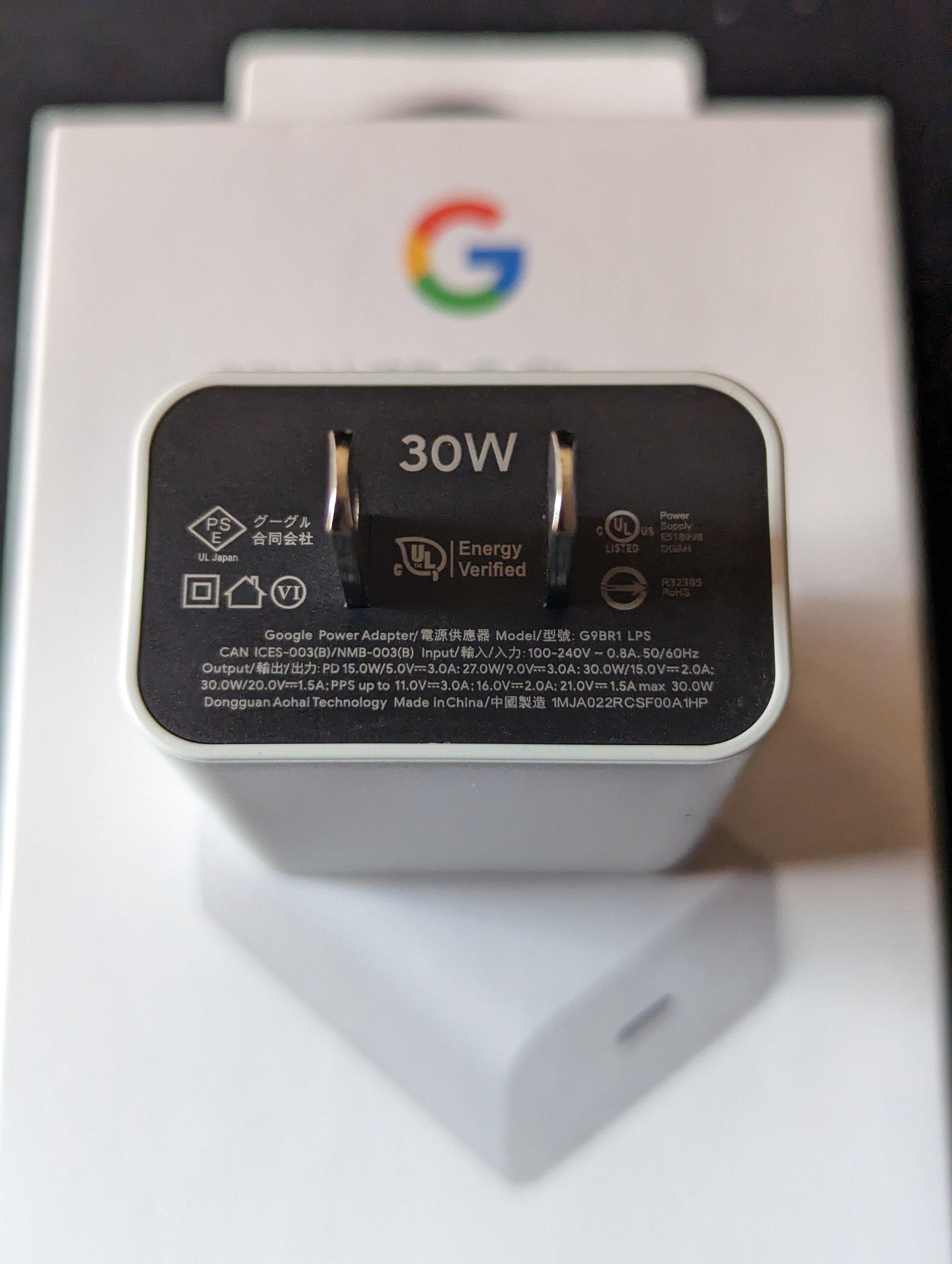 Google 30w Adapter + 30w Google Type-C Cable