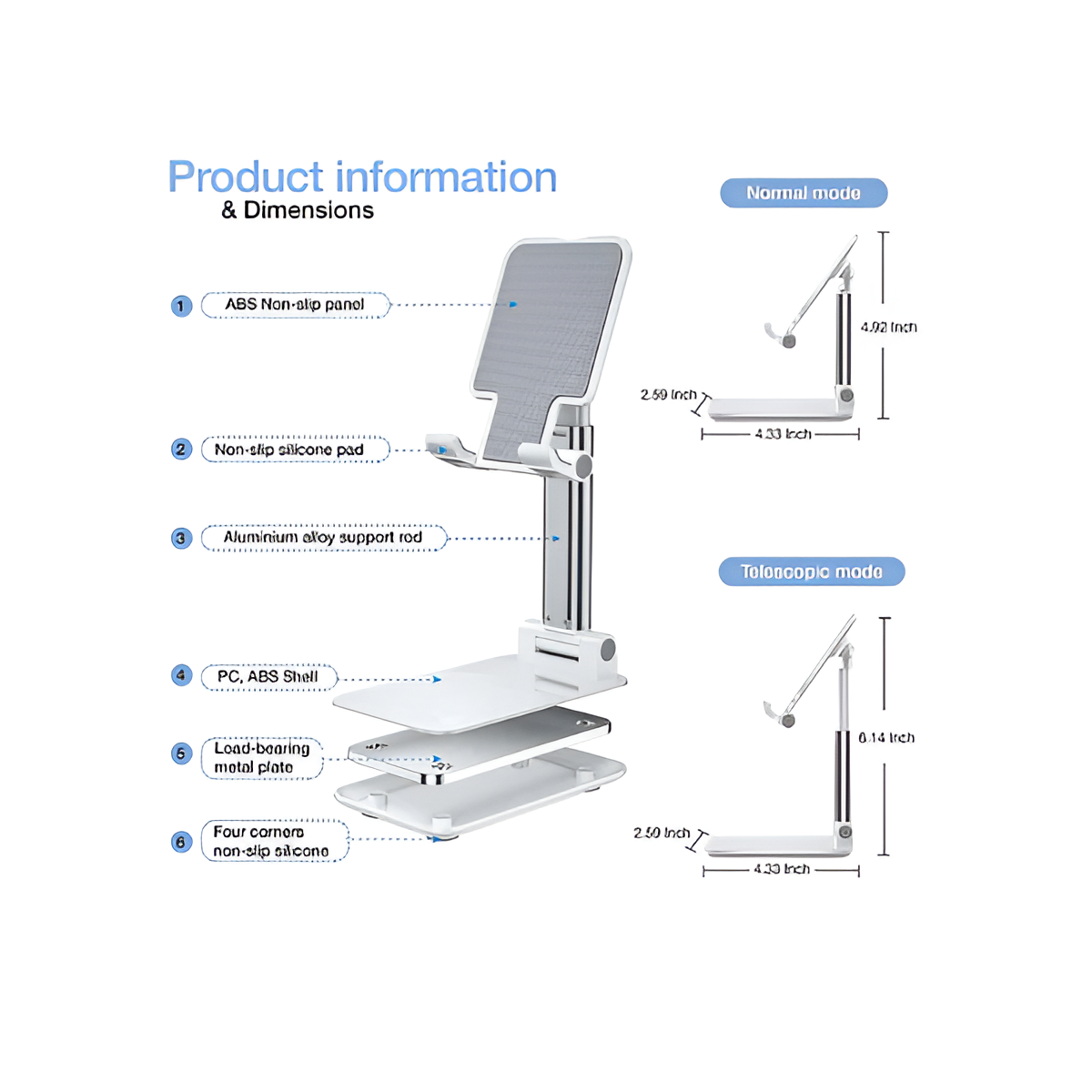 Foldable Mobile Desktop stand 360 degree adjustable Price in Pakistan