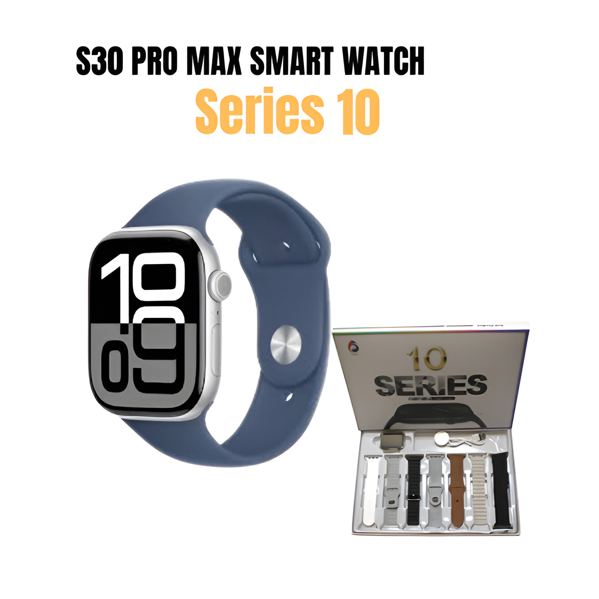 Latest S30 PRO MAX SMART WATCH With 7 straps Price in Pakistan 2025